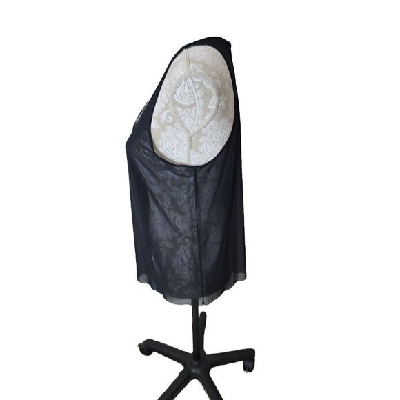 Aritzia top Wilfred Free Black McNally Mesh Raw Hem Tank Women's Medium - Picture 5 of 6